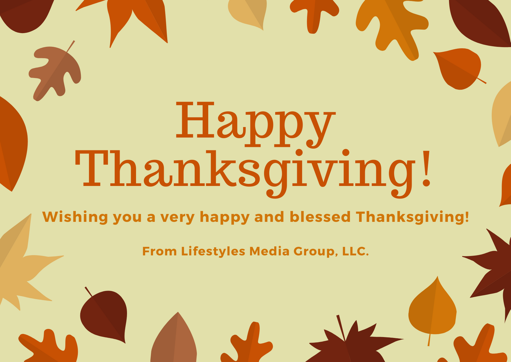 Happy Thanksgiving! | Lifestyles Media Group, LLC. | Phoenix, AZ